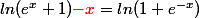 ln(e^{x}+1)\textcolor{\red}{-x}=ln(1+e^{-x})